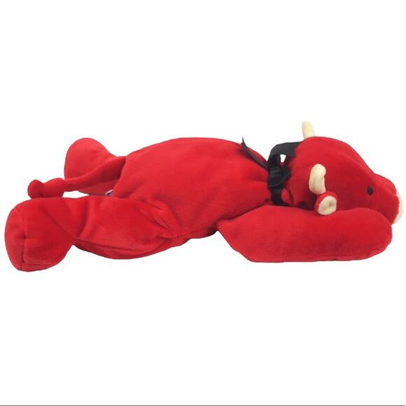 Vintage Ty Pillow Palls Red the Bull 14'' Plush 1997 Stuffed Animal Toy w/ Tags - Picture 4 of 12